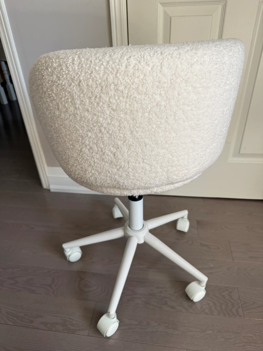 White Teddy Fleece Office Chair - photo 3