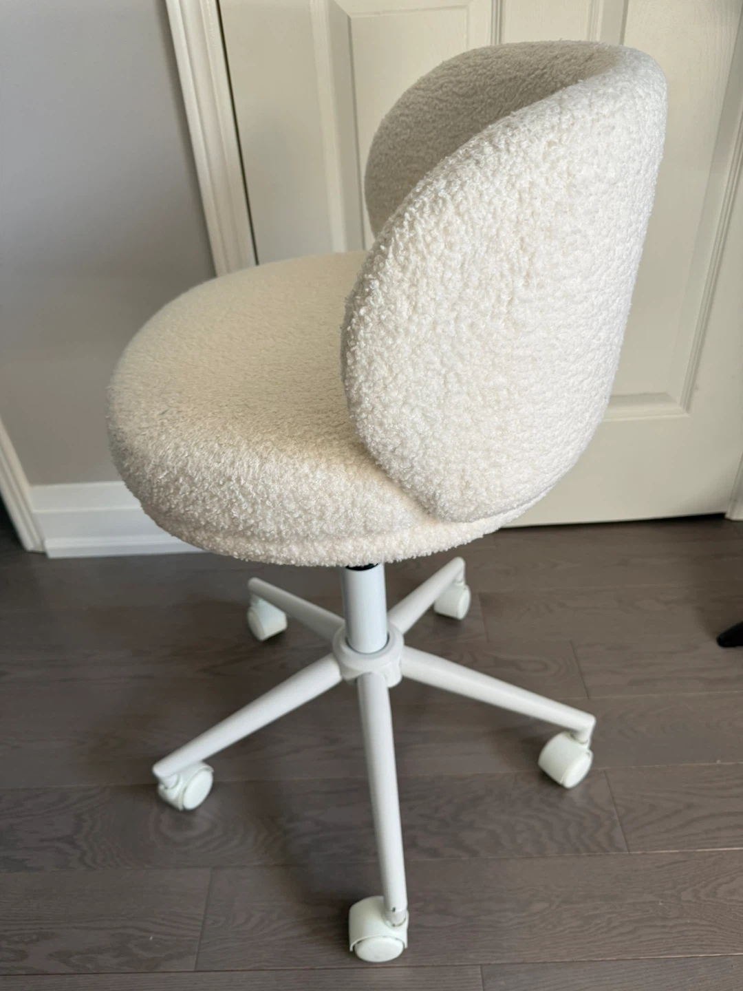 White Teddy Fleece Office Chair - photo 4