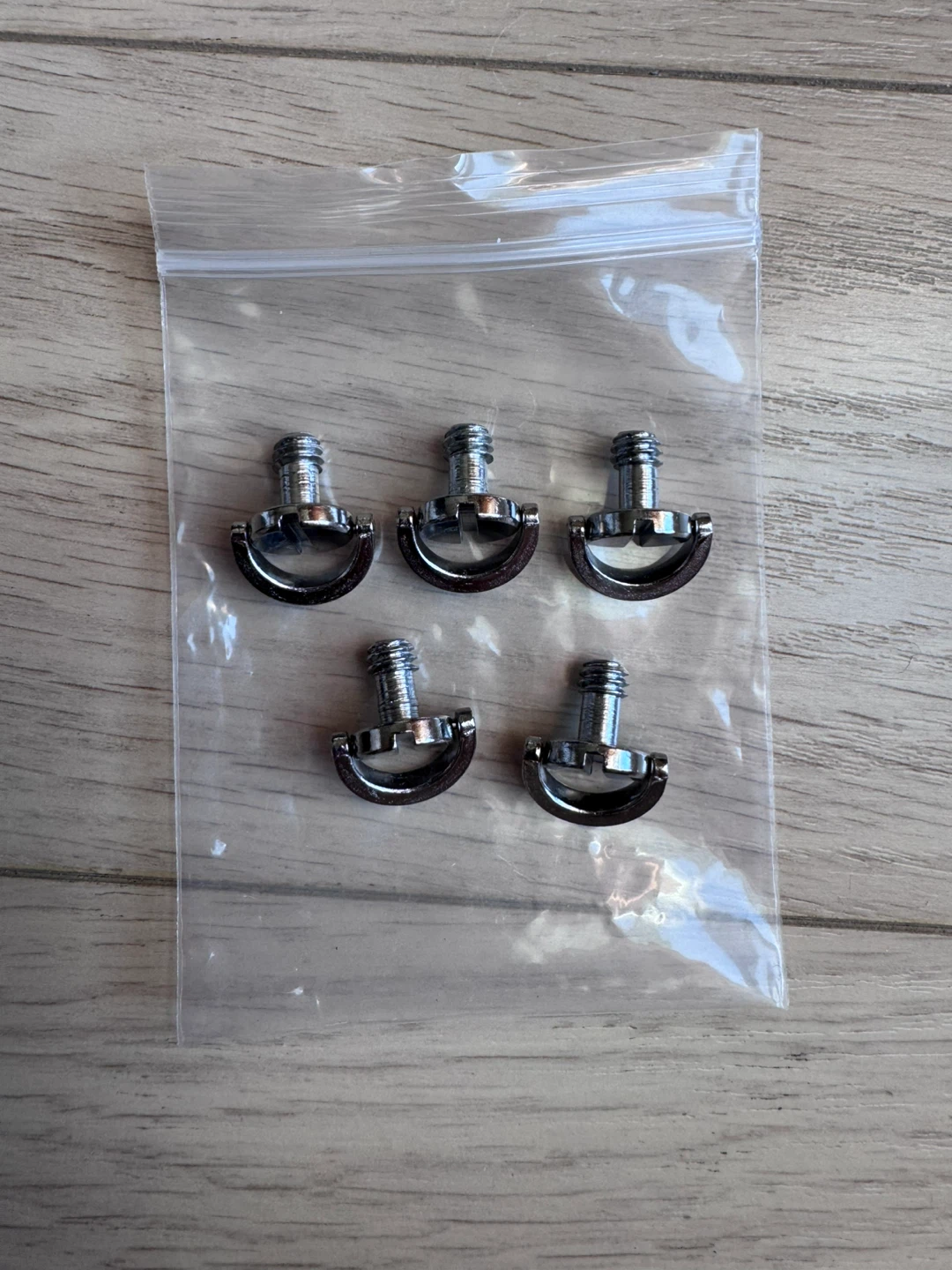 Set of 5 1/4" D-Ring Tripod Mounting Screws