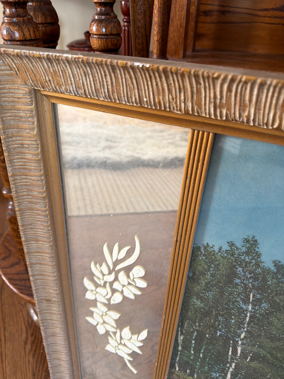 Large Framed Print - Fishing Scene - Vintage - photo 2