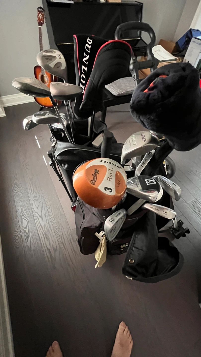 Dunlop Golf Club Set with Bag and Push Cart - photo 3