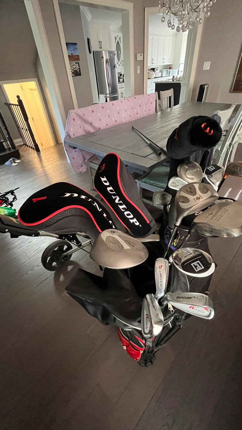 Dunlop Golf Club Set with Bag and Push Cart - photo 2