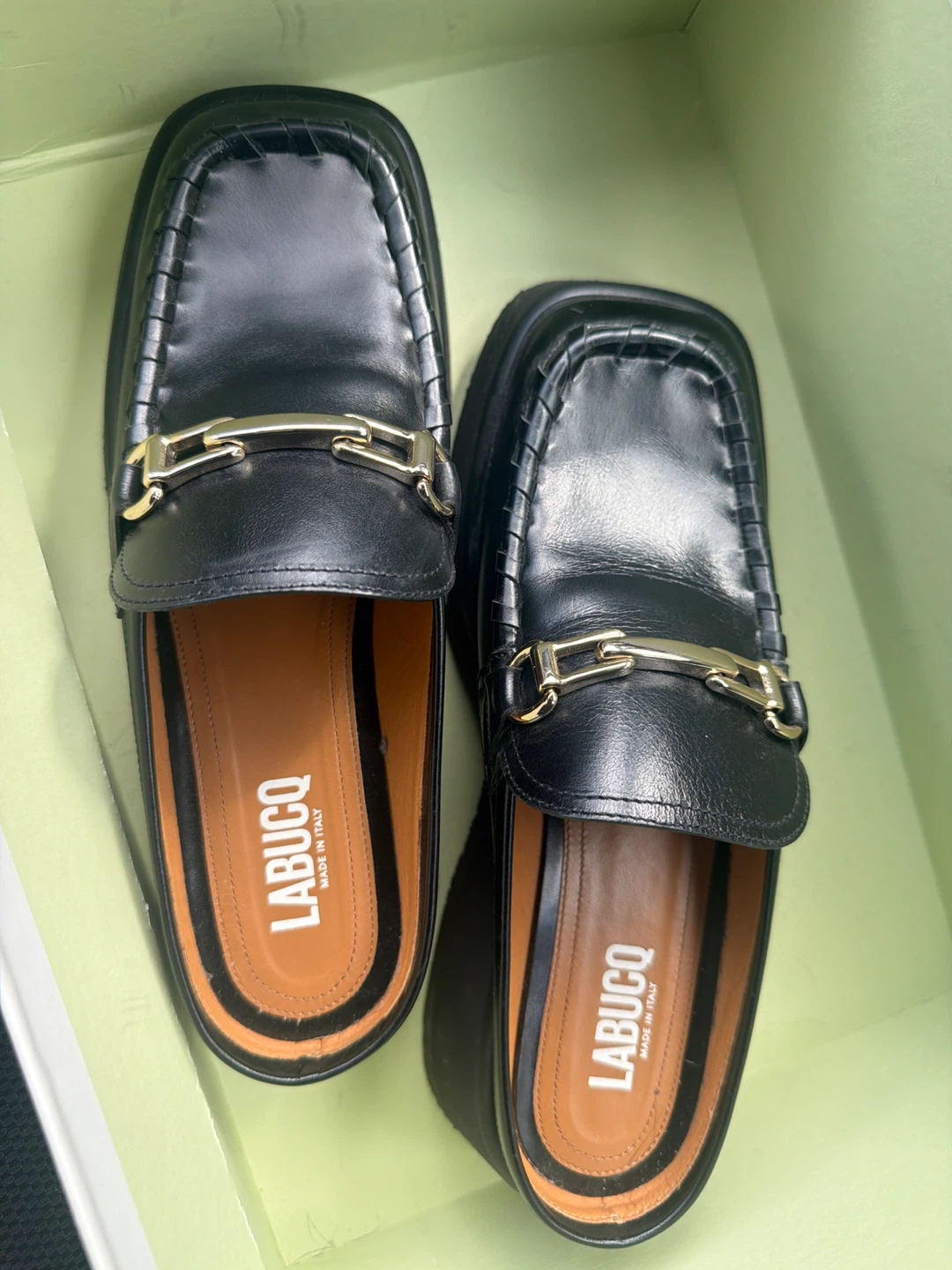 LABUCO Black Leather Mules