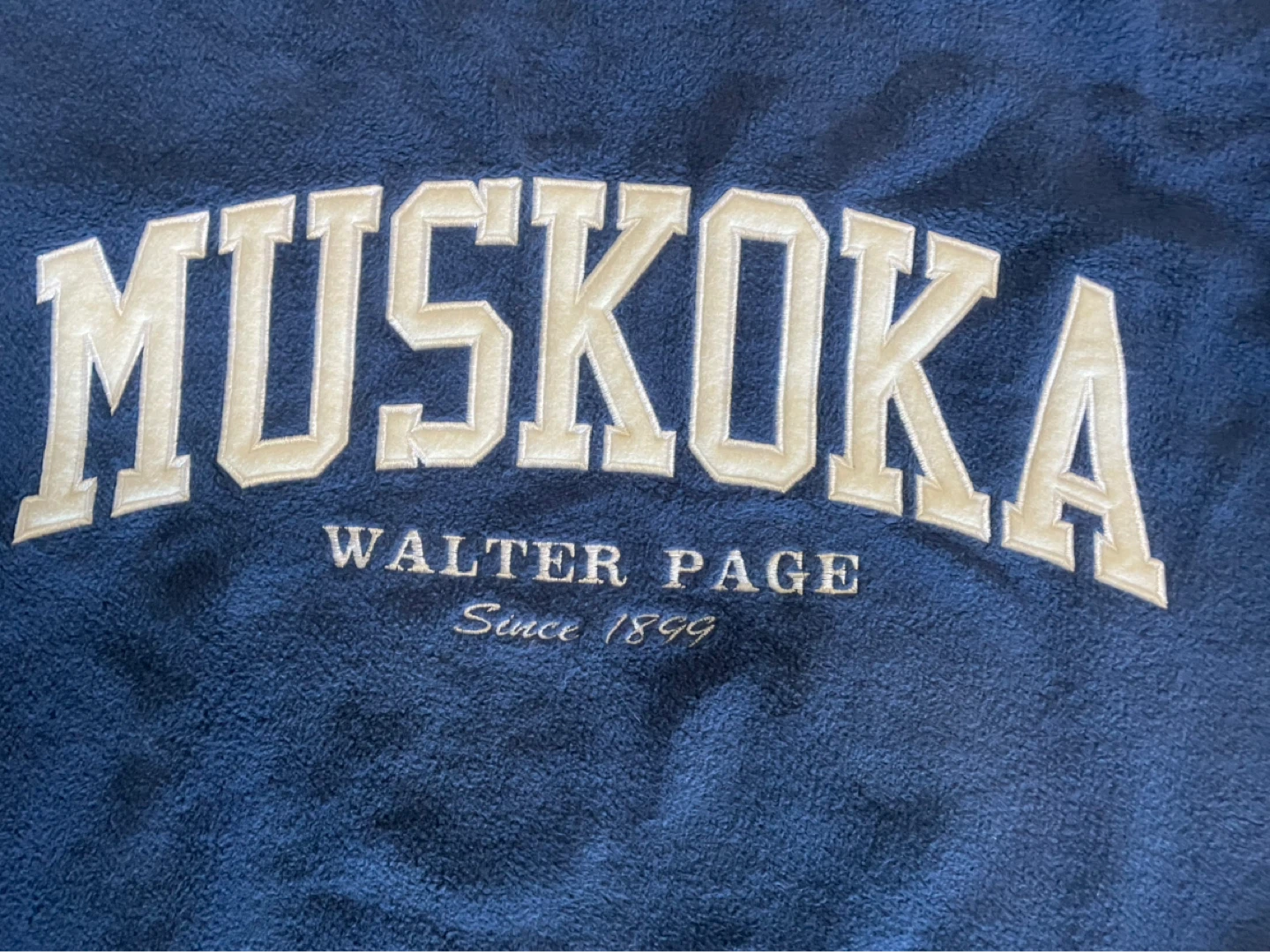 Walter Page men’s medium sweatshirt, vintage Muskoka, blue - photo 3