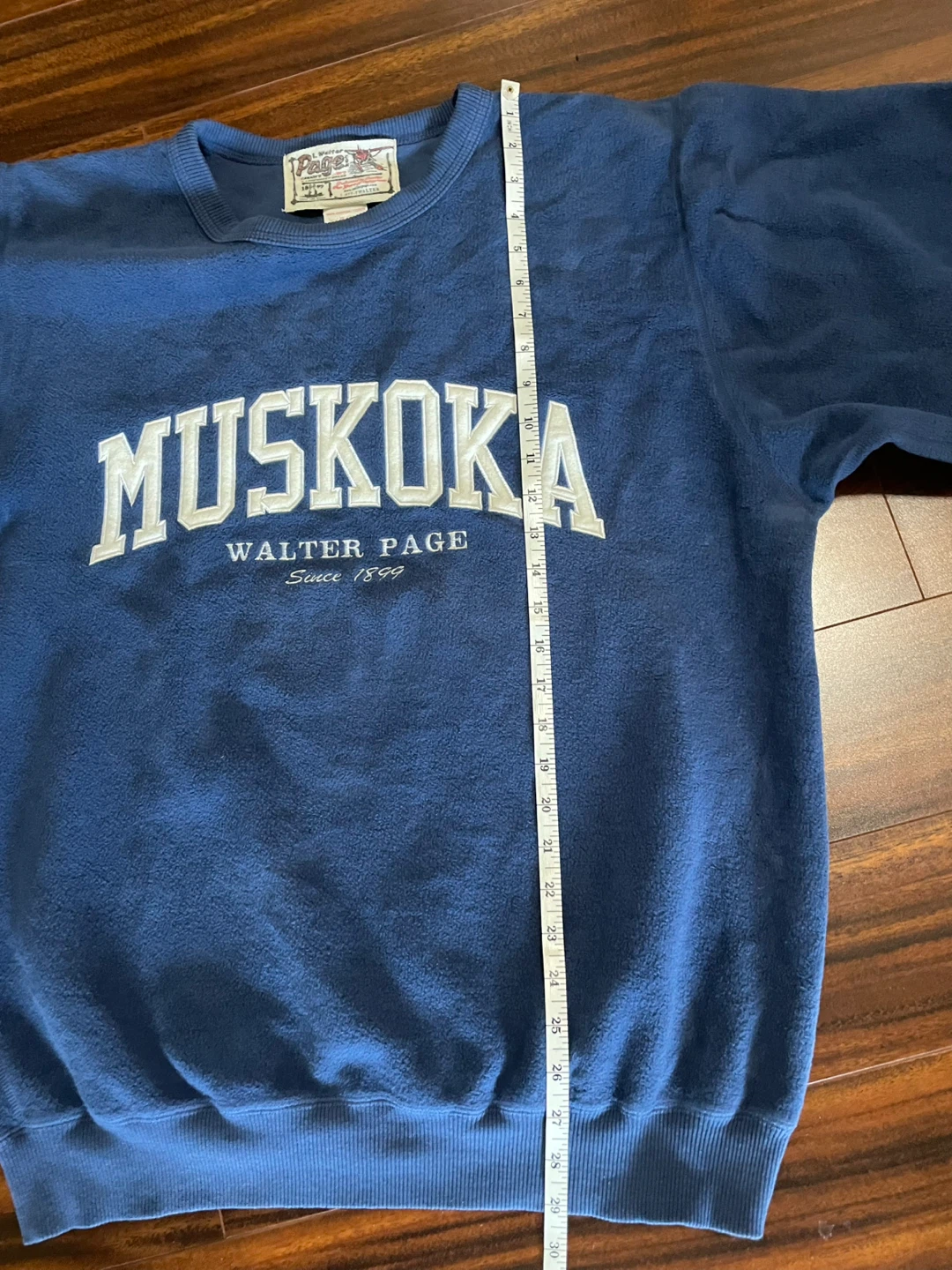 Walter Page men’s medium sweatshirt, vintage Muskoka, blue - photo 5