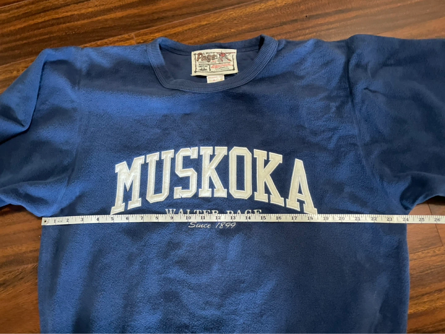Walter Page men’s medium sweatshirt, vintage Muskoka, blue - photo 4
