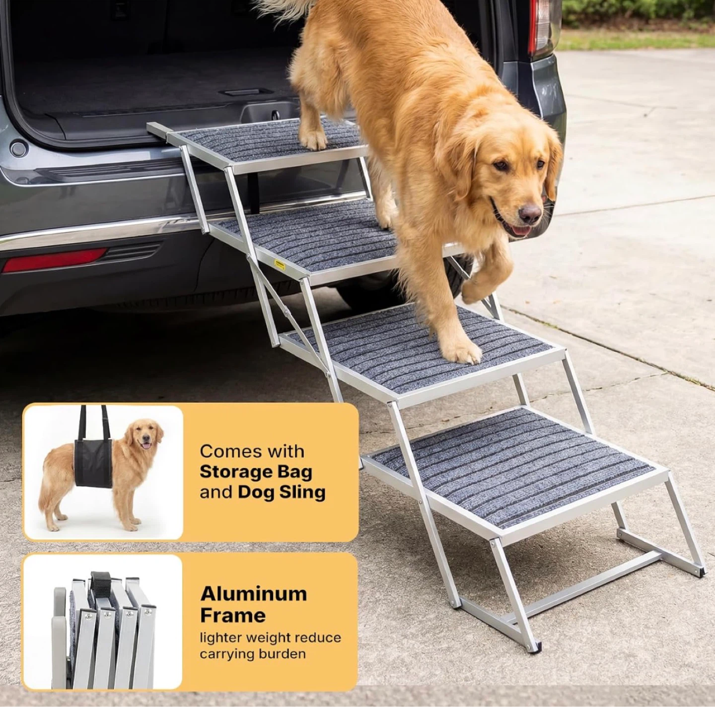 Veehoo Extra Wide 20" Dog Stairs for Large Dogs - photo 3