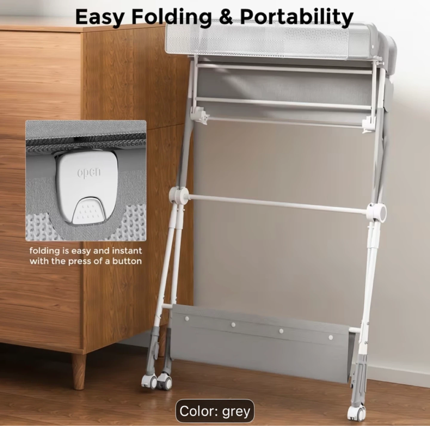Spacious Grey Changing Table with Storage - photo 3