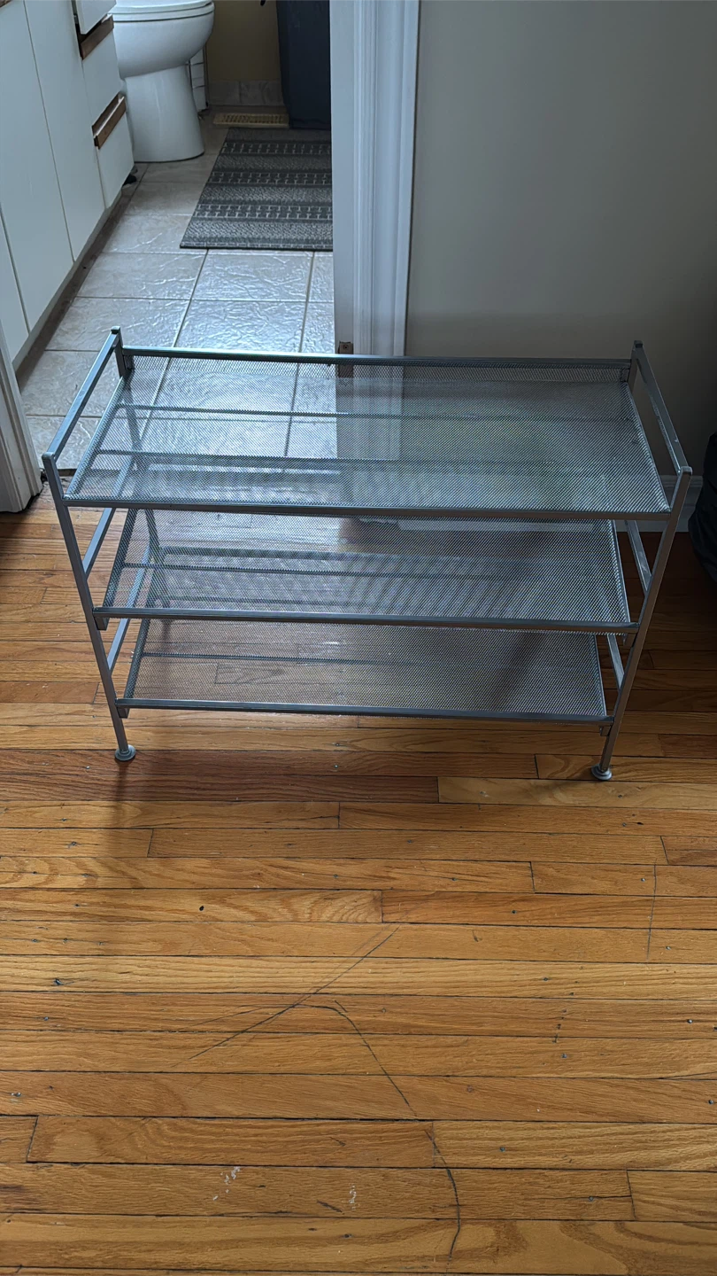 3-Tier Metal Mesh Storage Shelf