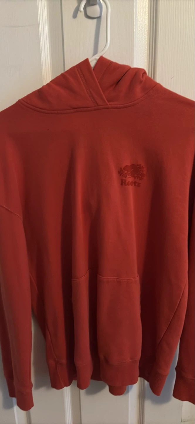 Women roots burnt orange hoodie size small
