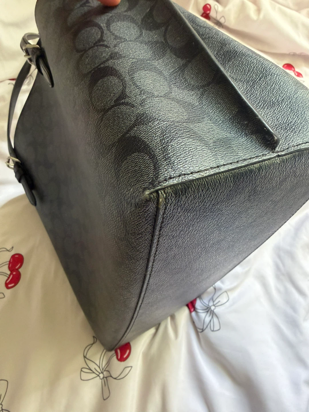 Coach Mollie Tote Bag Black/Grey Coach Signature - photo 5