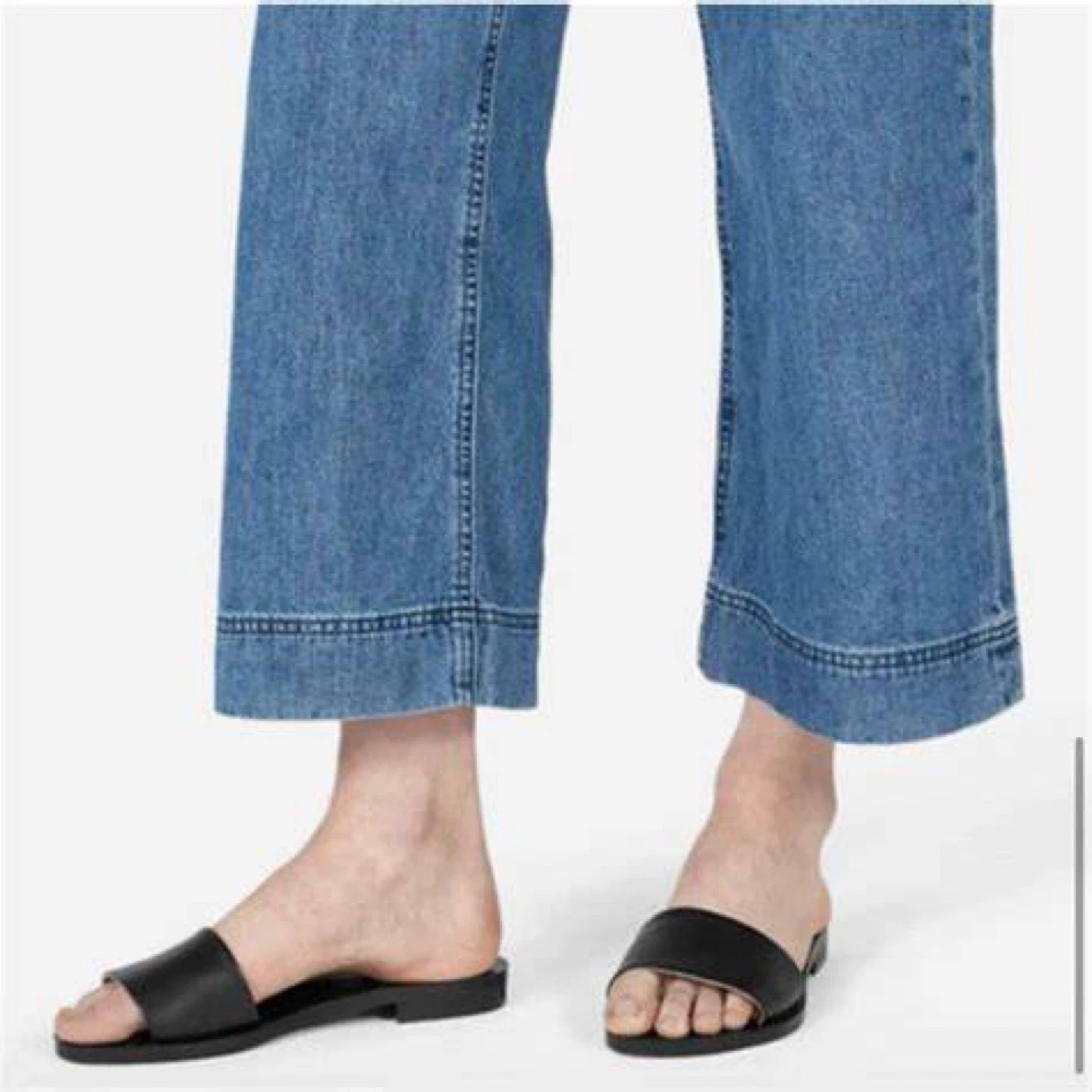 Everlane Black Leather Slide Sandals Size 7.5 - photo 5