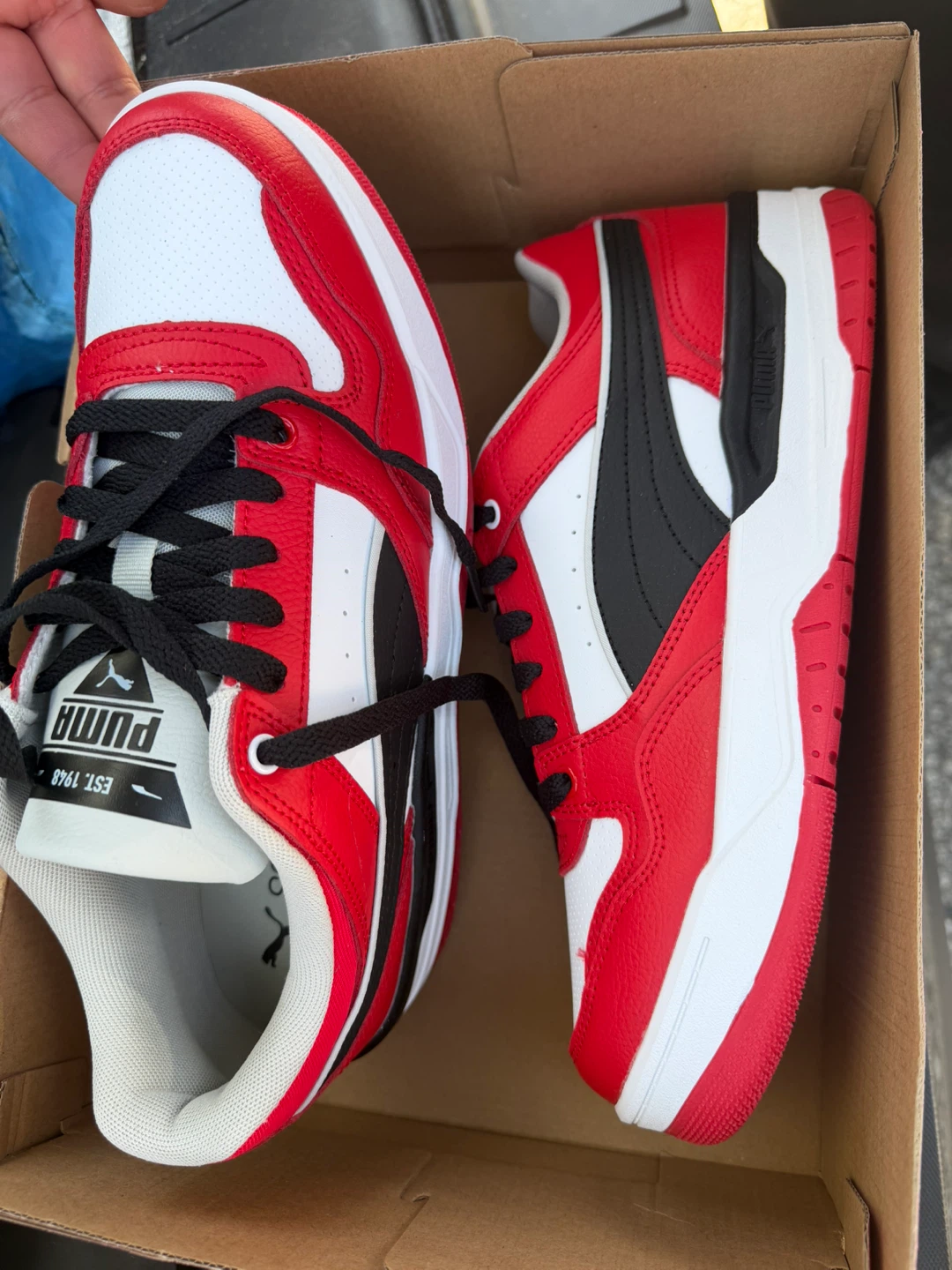 Puma Men's Red and White Sneakers size 9.5 - photo 2