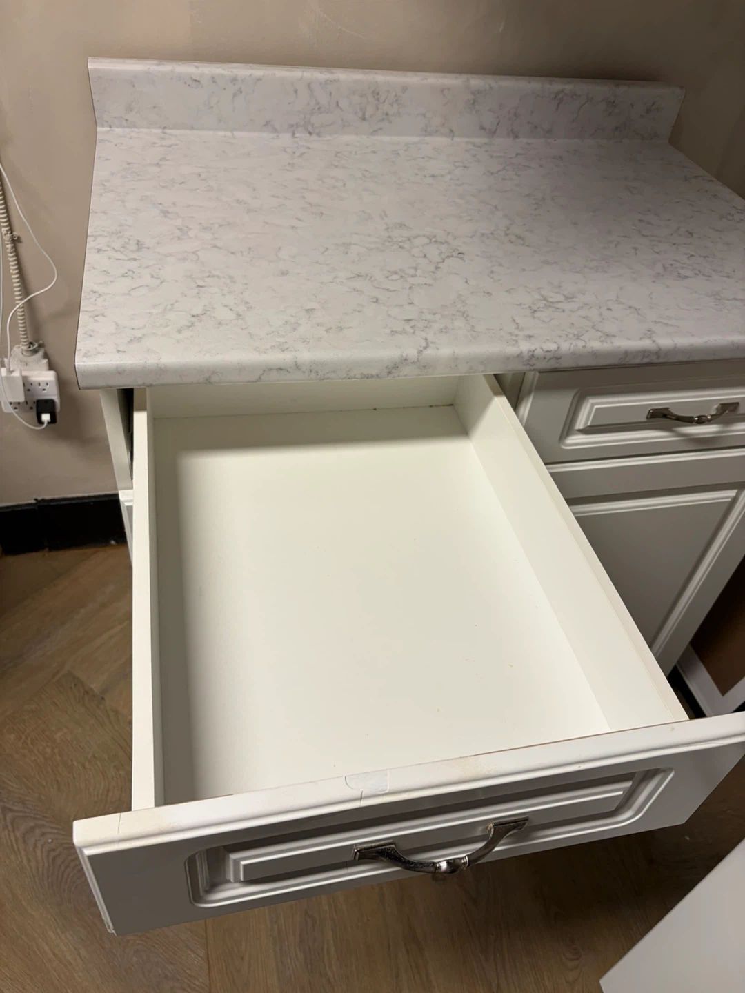 White kitchen cabinet with countertop - photo 2