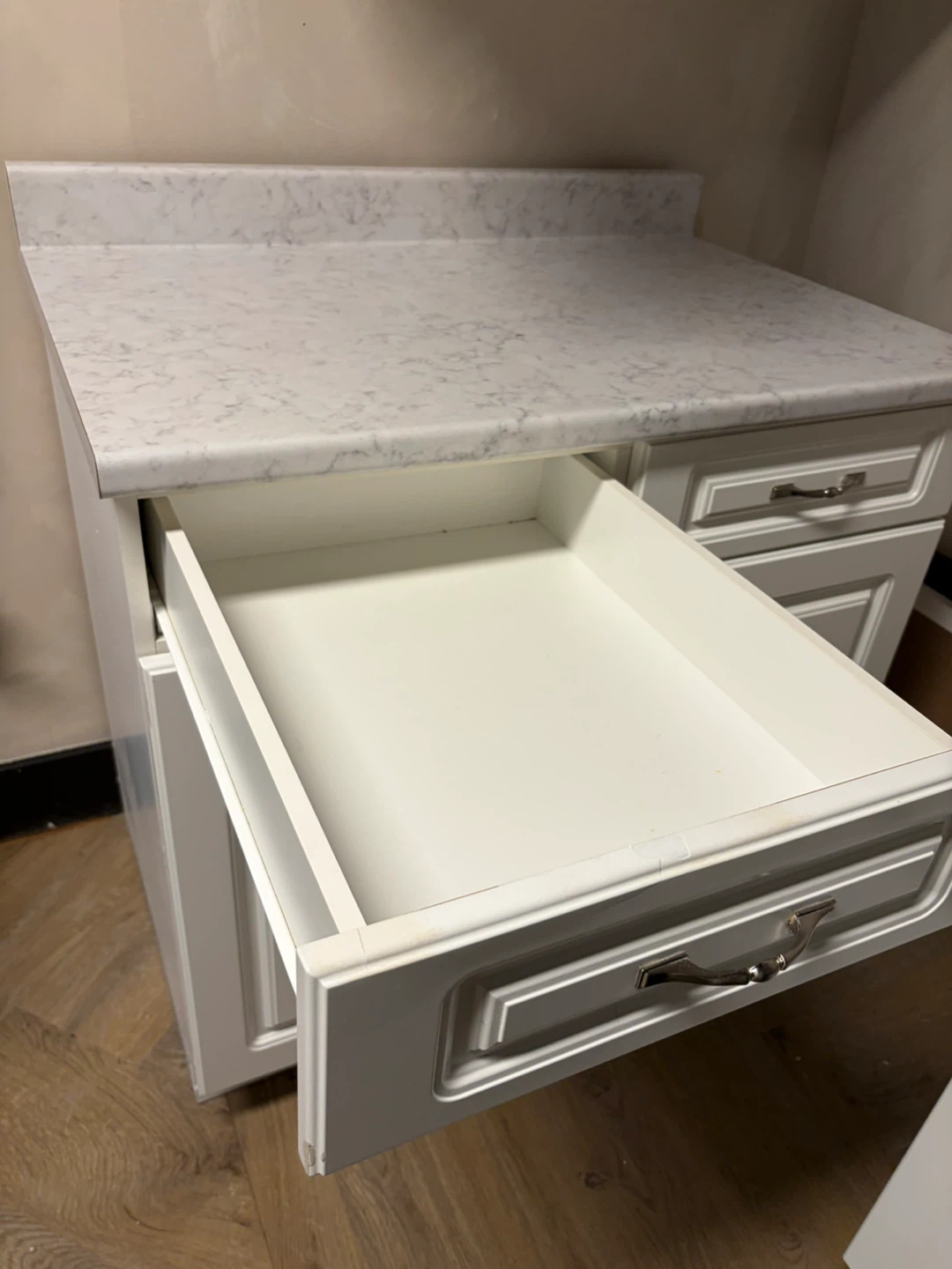 White kitchen cabinet with countertop - photo 3