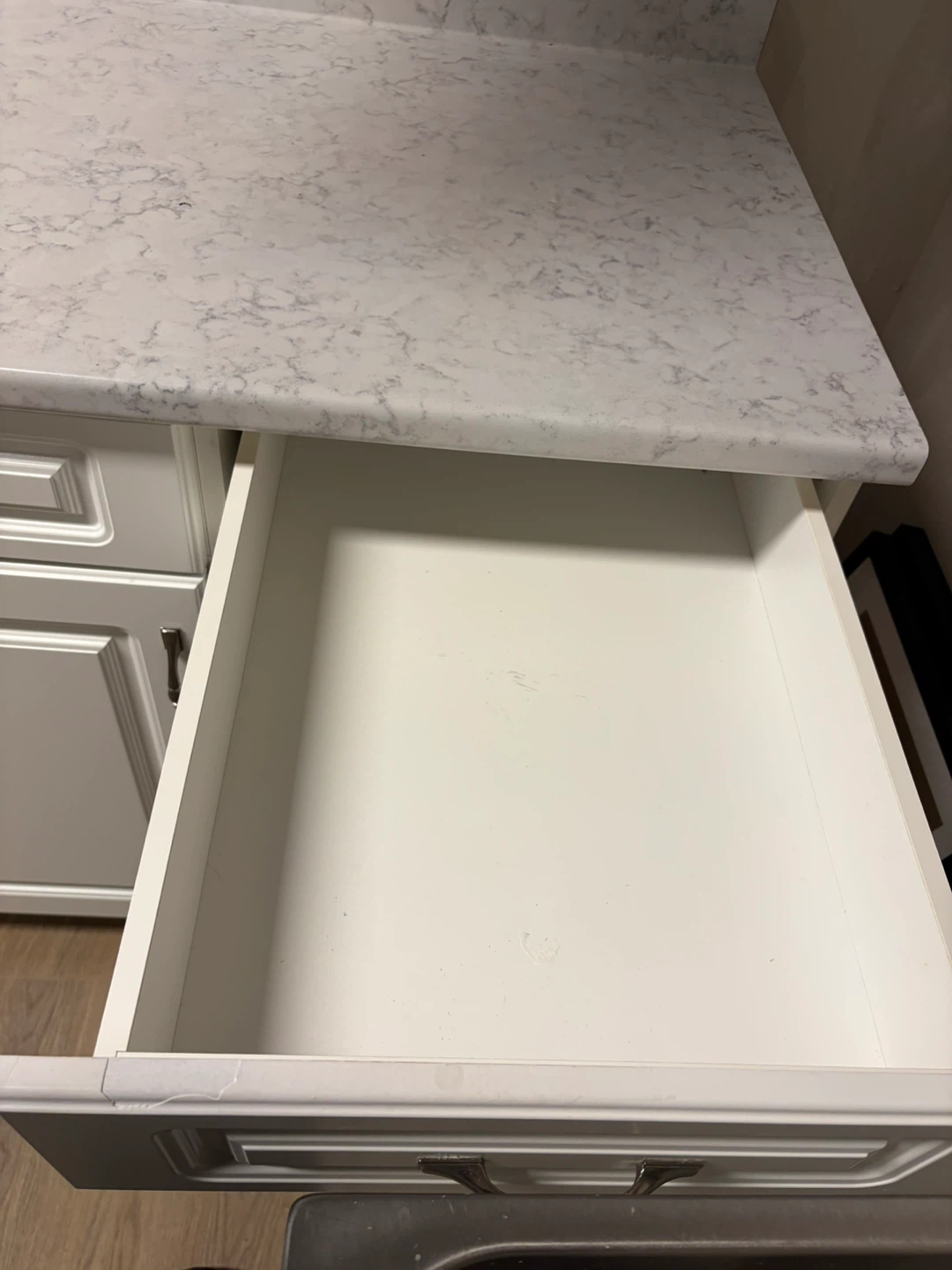 White kitchen cabinet with countertop - photo 4