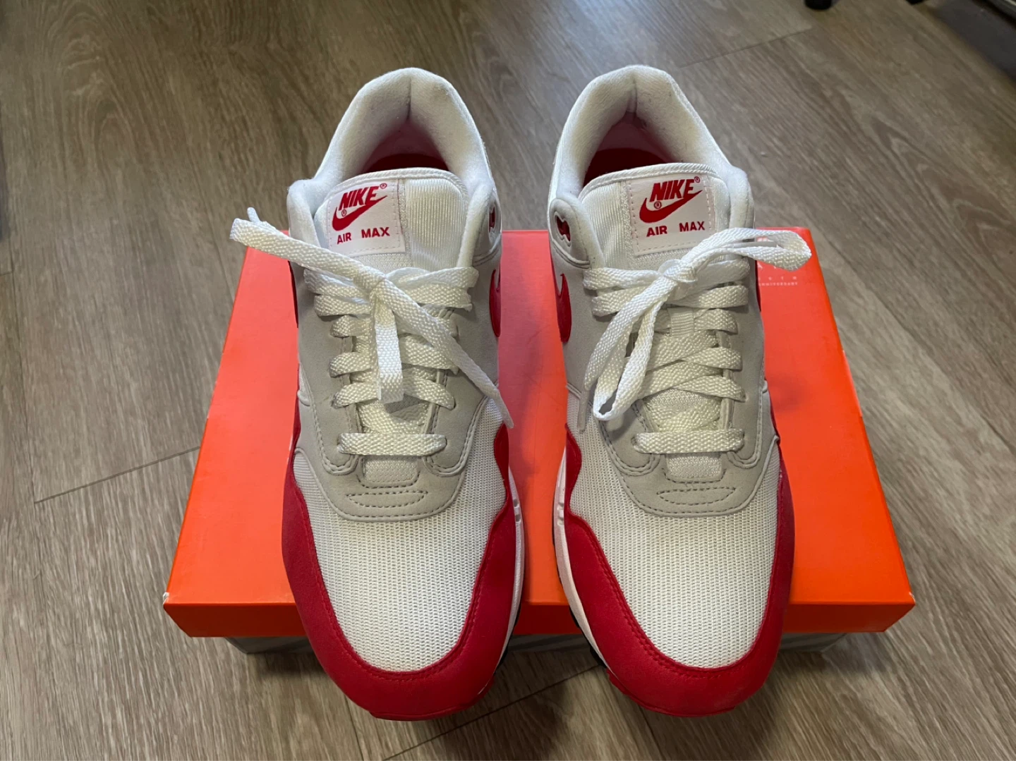 Nike Air Max 1 Anniversary White Red Size 11