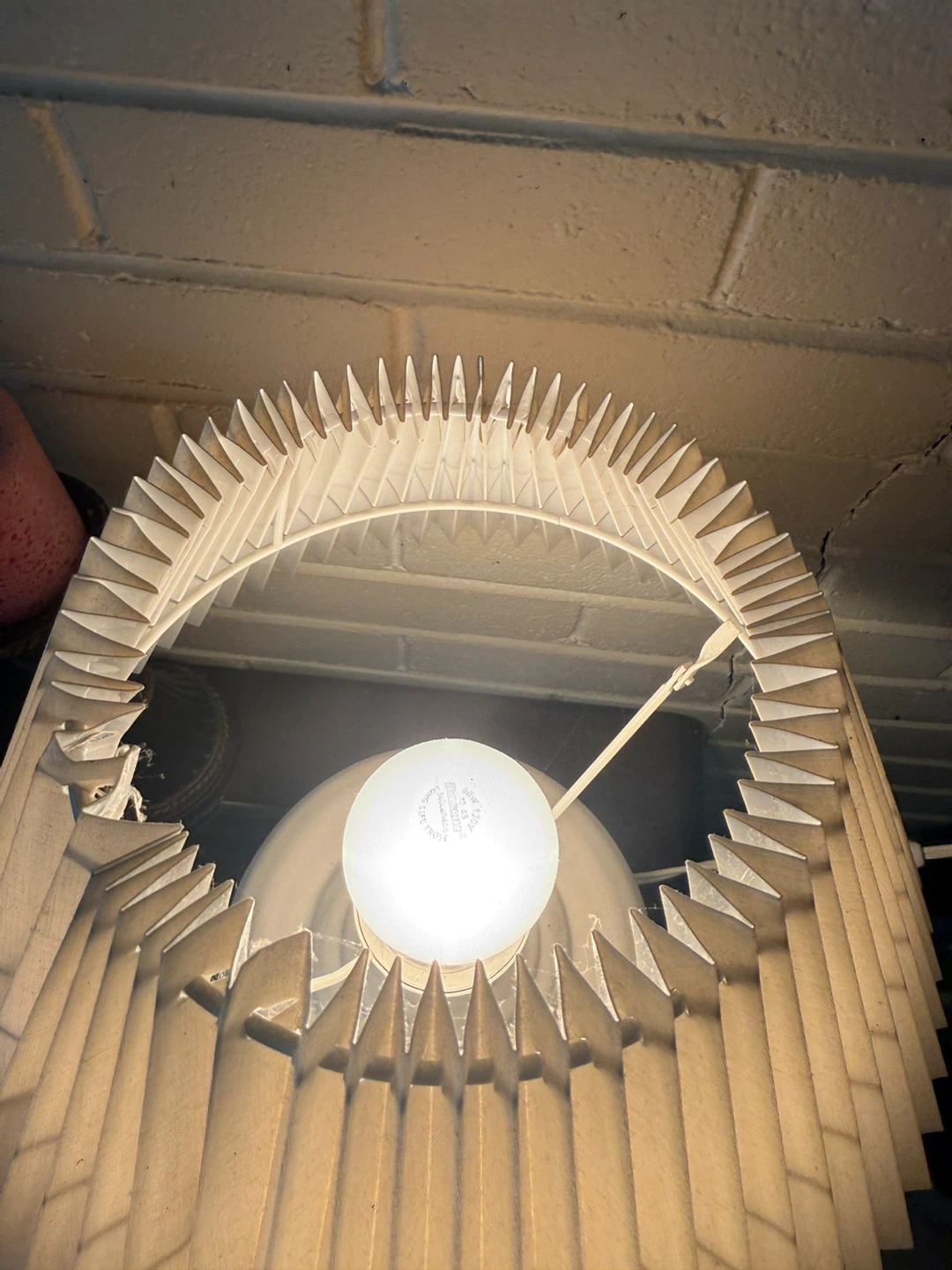 White Pleated Lamp - photo 3
