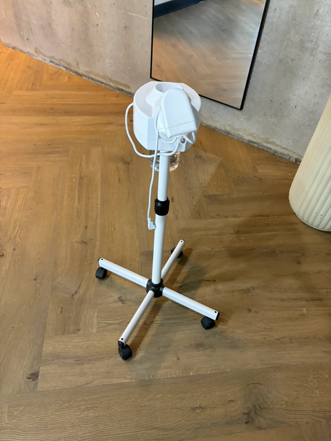 White Facial Steamer Machine on Stand with Wheels - photo 2