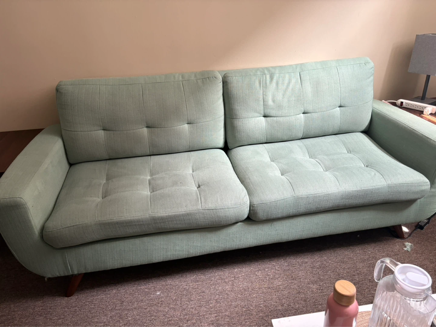Leons Teal Sofa and Chair Set - photo 4