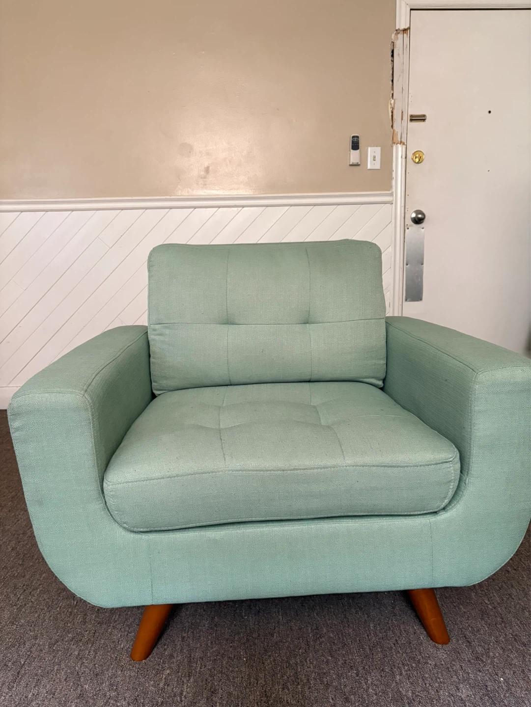Leons Teal Sofa and Chair Set