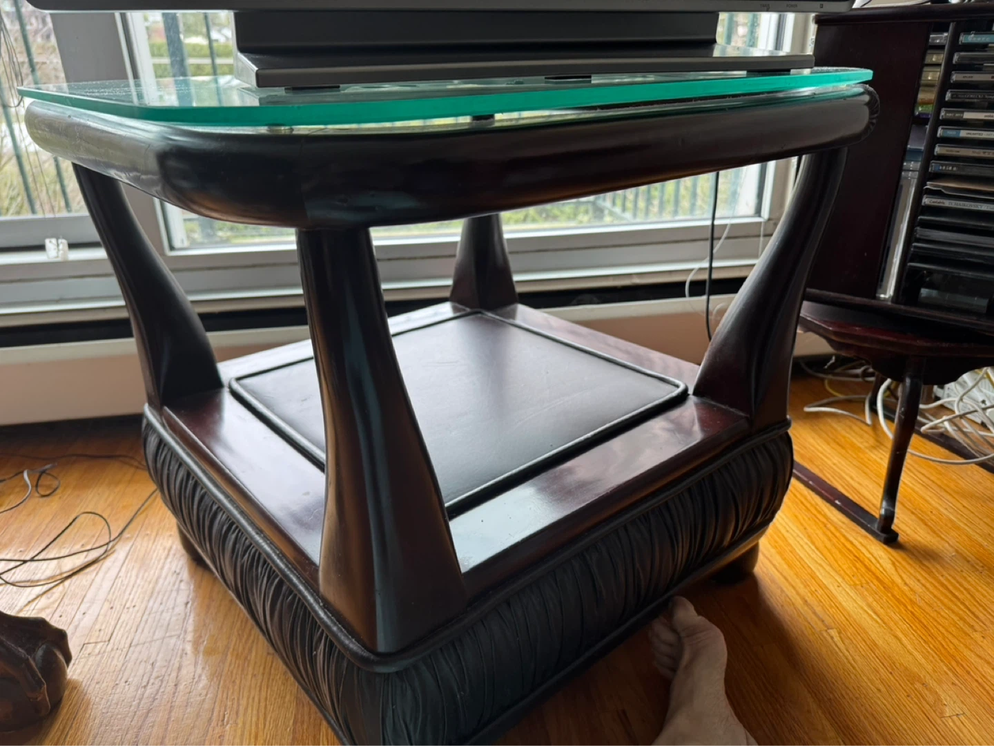 End Table with Glass Top