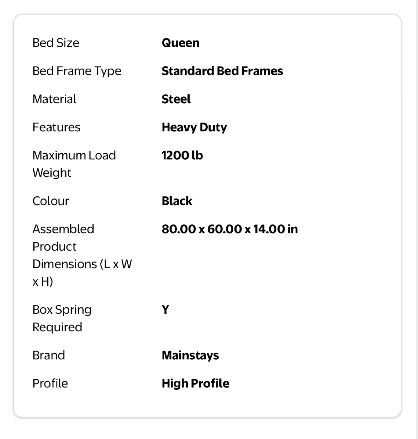 Mainstays Queen 14" Heavy Duty Steel - photo 2