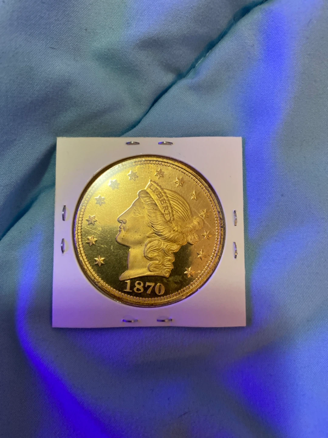 1870 Twenty D. Gold Coin - photo 2