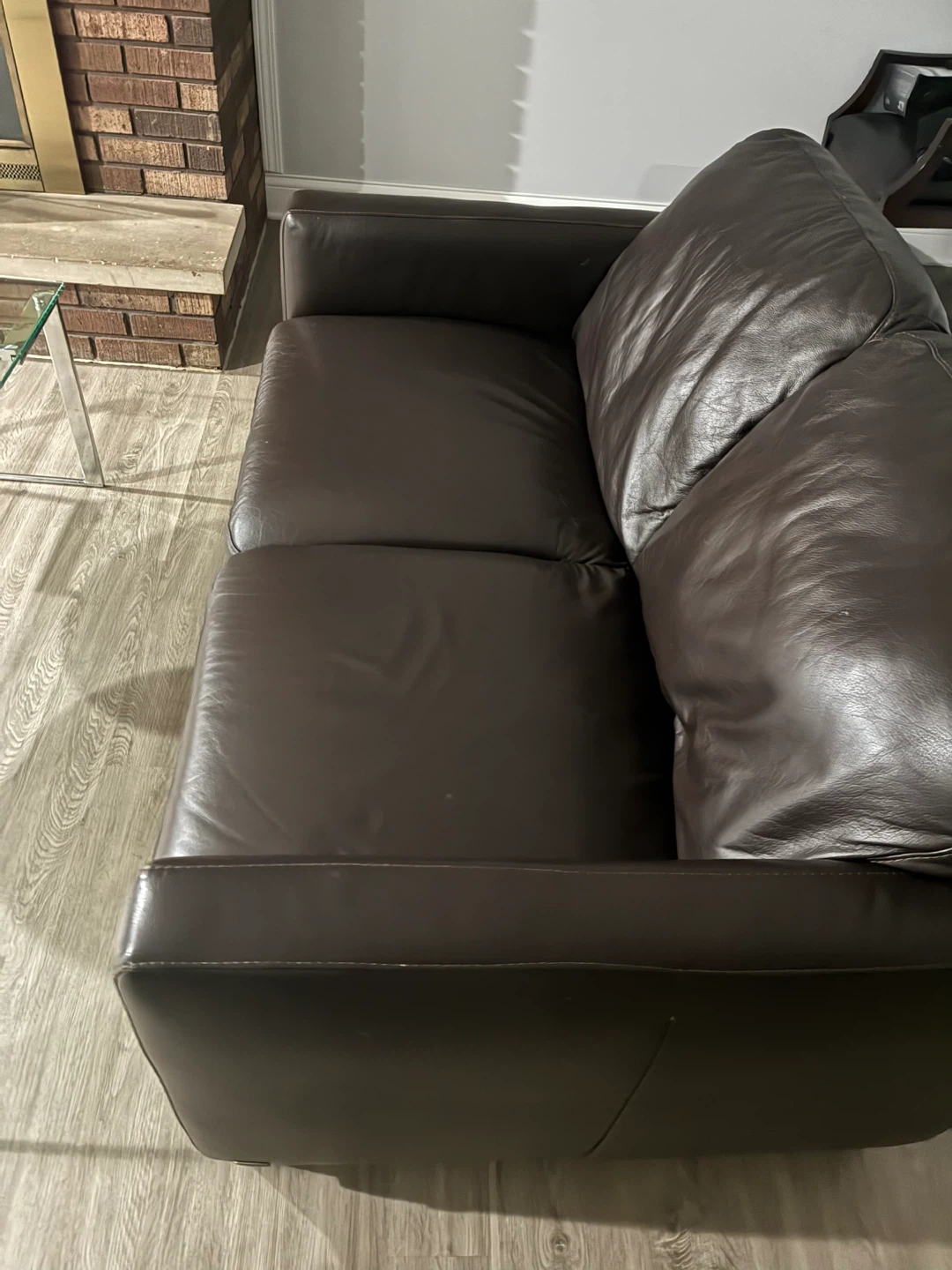 Brown Leather Sofa - photo 2