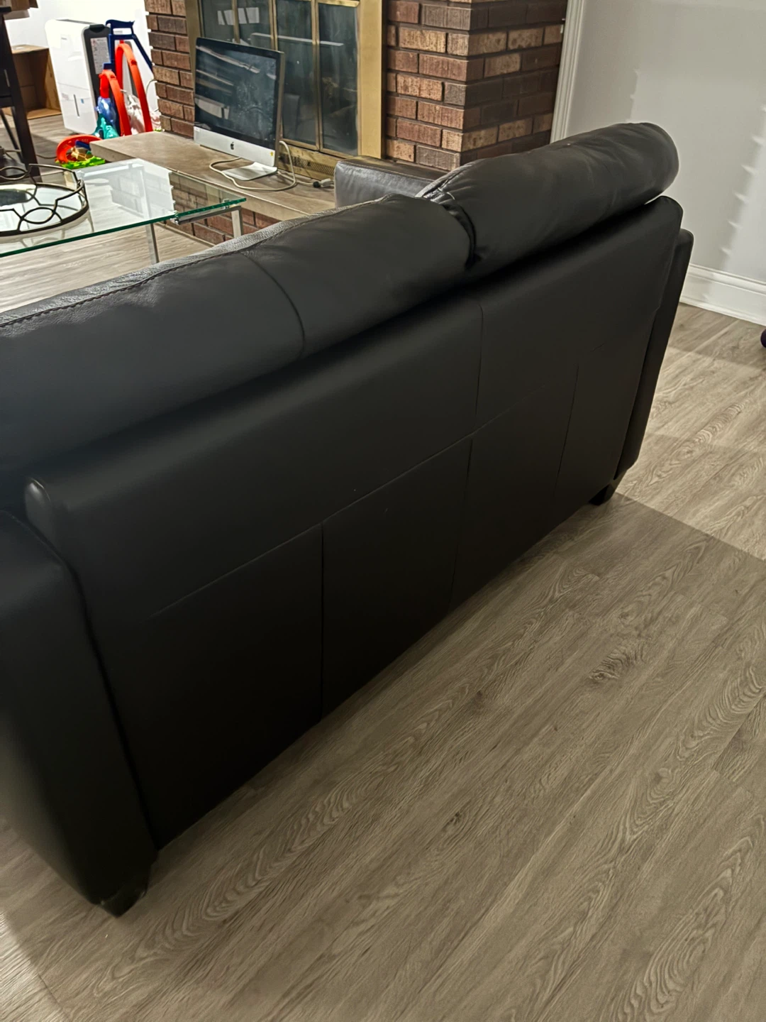 Brown Leather Sofa - photo 4