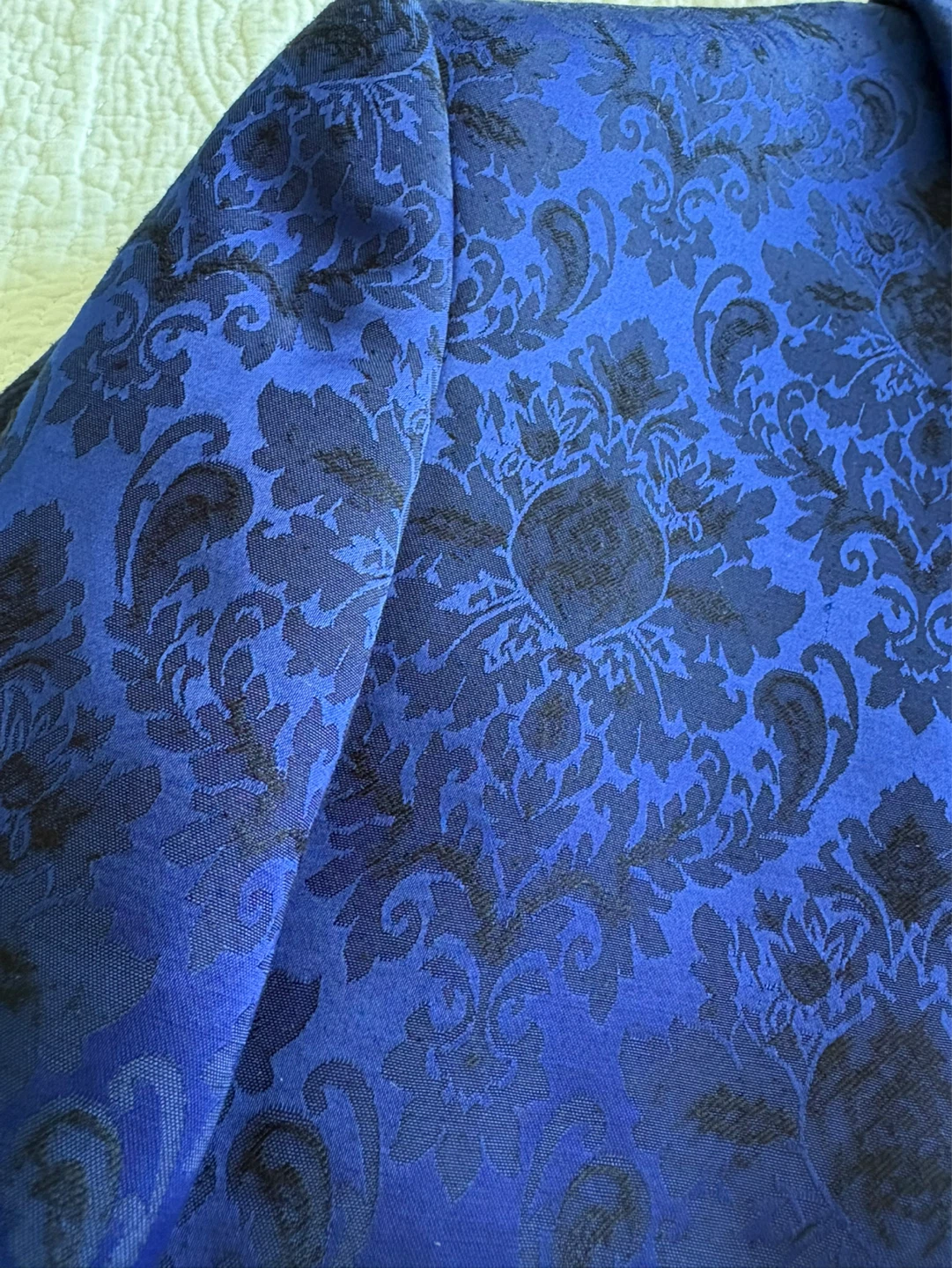 Blue Brocade Tuxedo Jacket - photo 3