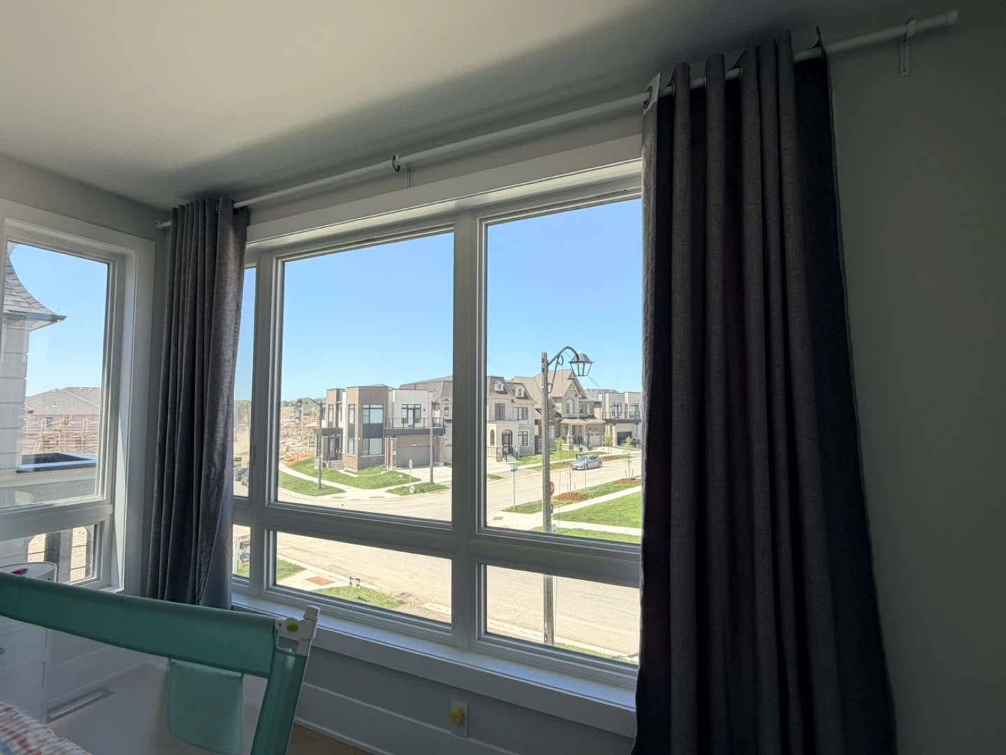 Grey Blackout Curtains with Rod and hardware