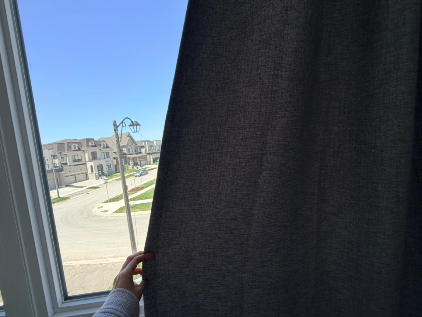 Grey Blackout Curtains with Rod and hardware - photo 2