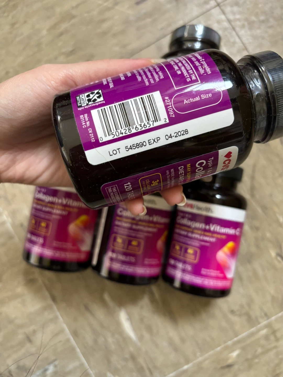 CVS Health Collagen + Vitamin C Dietary Supplement 120 Tablets - photo 2