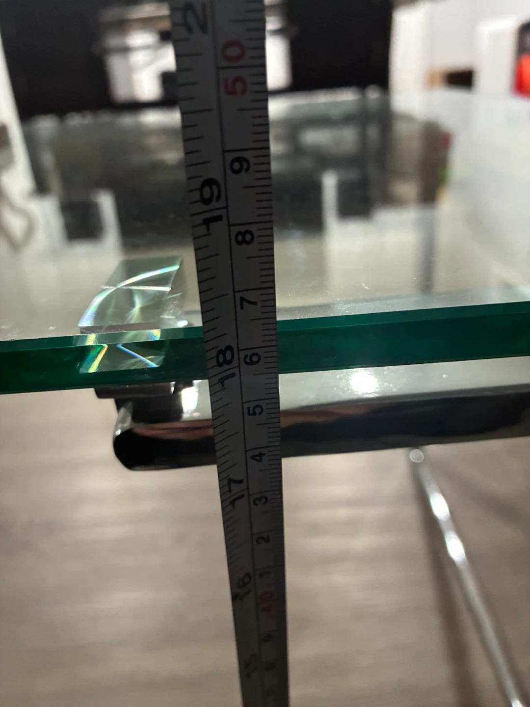 Glass center Table with Chrome Legs - photo 3