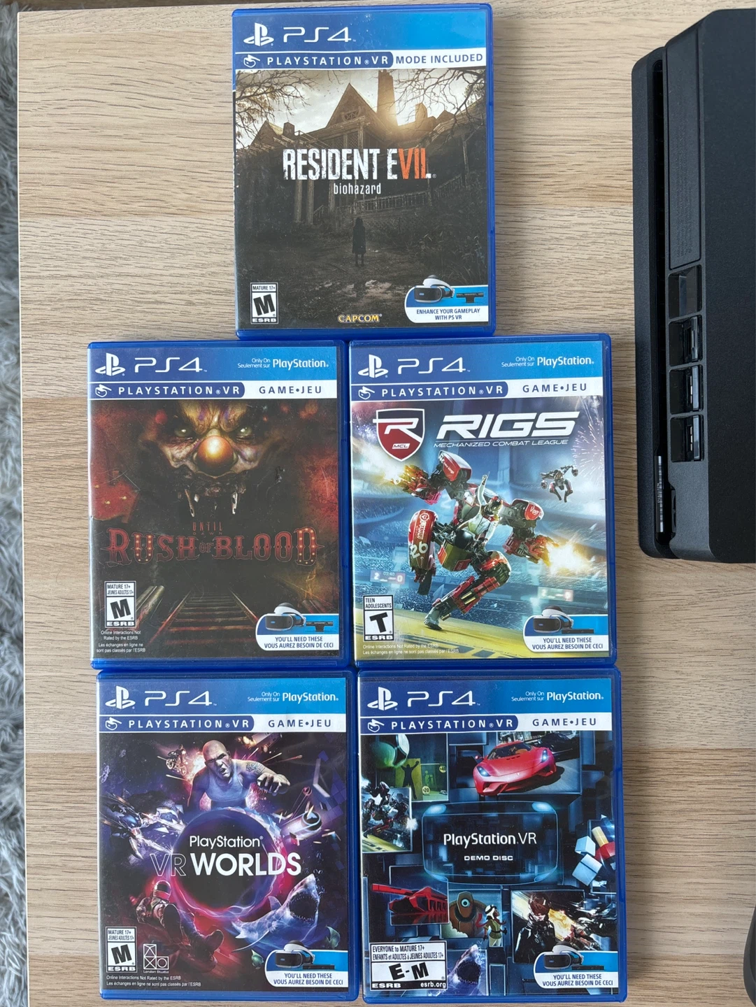 PlayStation 4 Slim Console with VR Headset and Games - photo 2