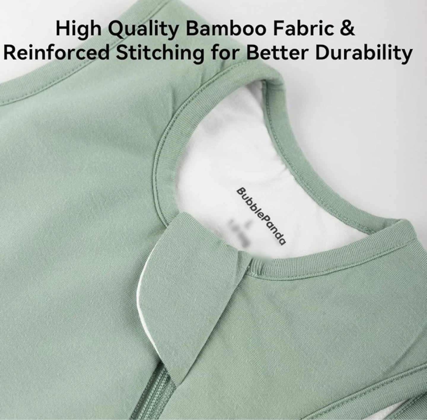 BubblePanda Bamboo Sleep Sack Sage Green Size M NWT - photo 5