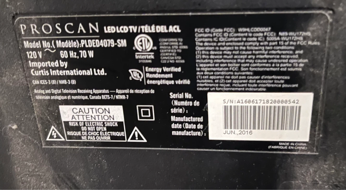 Proscan 40 Inch LED TV - photo 2