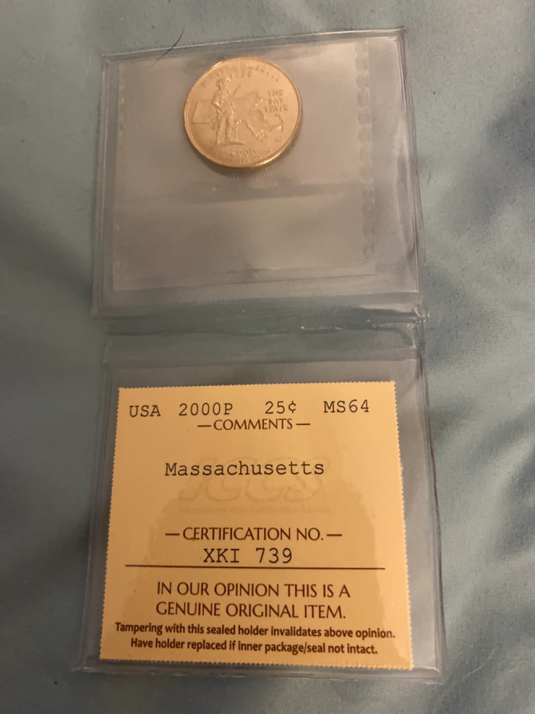 US Quarter - Massachusetts 2000 State Quarter