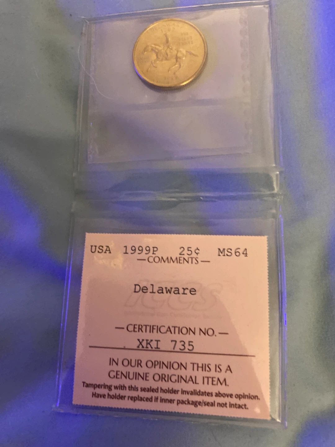 1999 Delaware Quarter 25c MS64