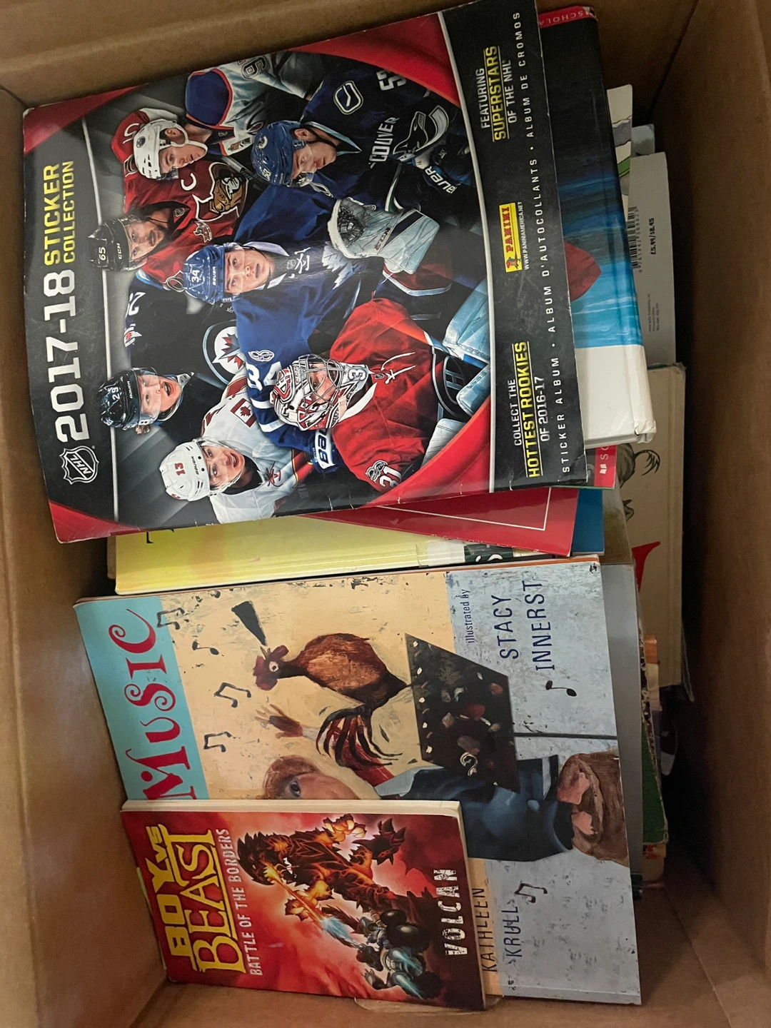 50+ Mixed Lot of Children's Books and Sticker Collection
