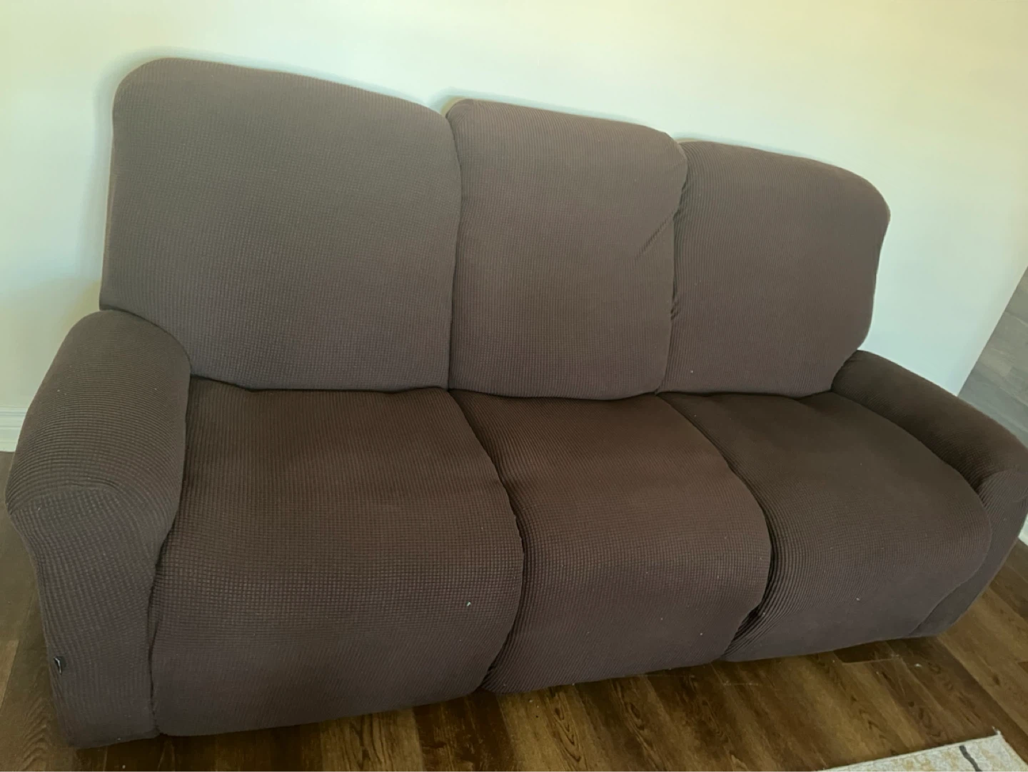 Brown 3-Seater Reclining Sofa