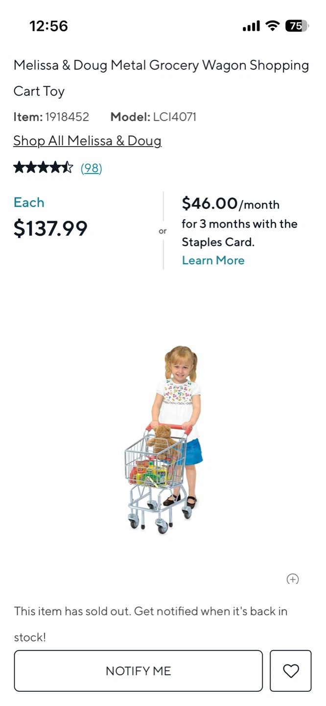 Melissa and Doug Lifelike Childs Shopping Cart - photo 3