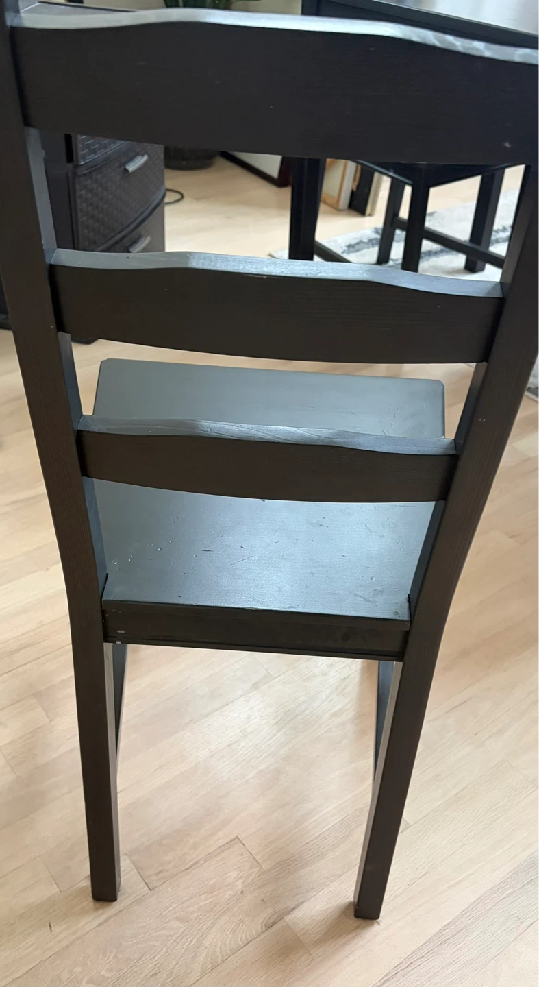 Black Dining Table Set with 4 Chairs - photo 3