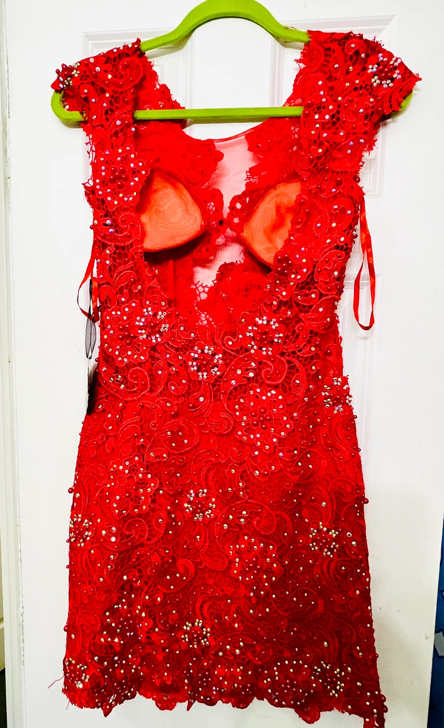 Regina Paris Red Beaded Lace Dress - photo 3