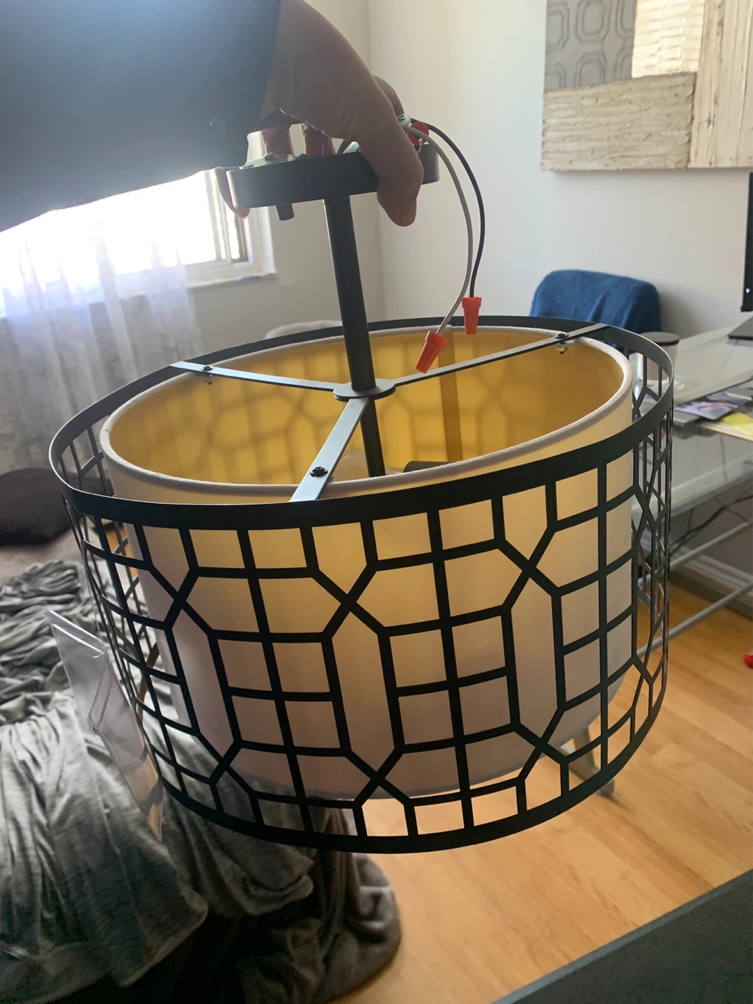 Black Geometric Pendant Light Fixture