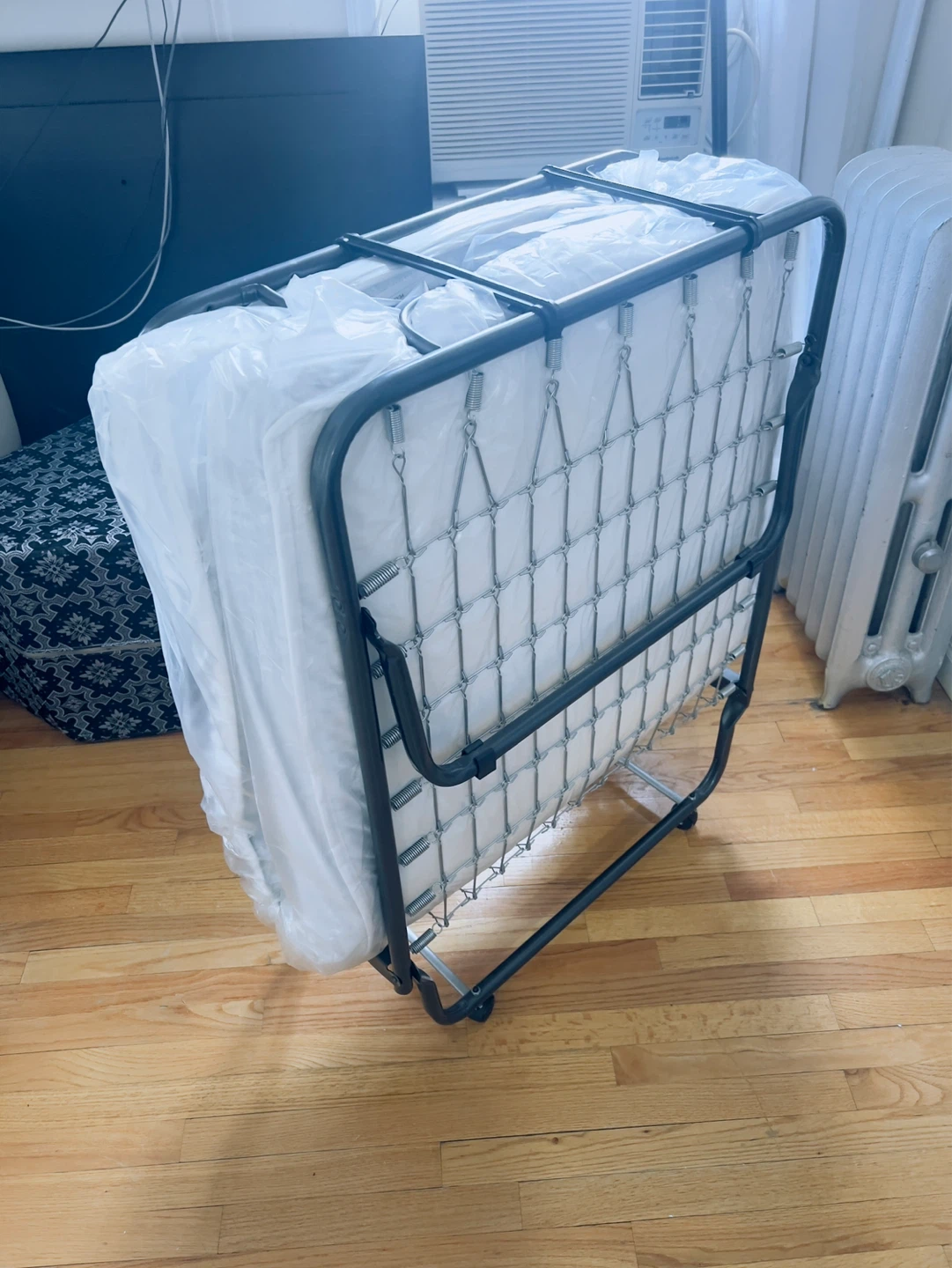 Folding Bed Frame with Mattress