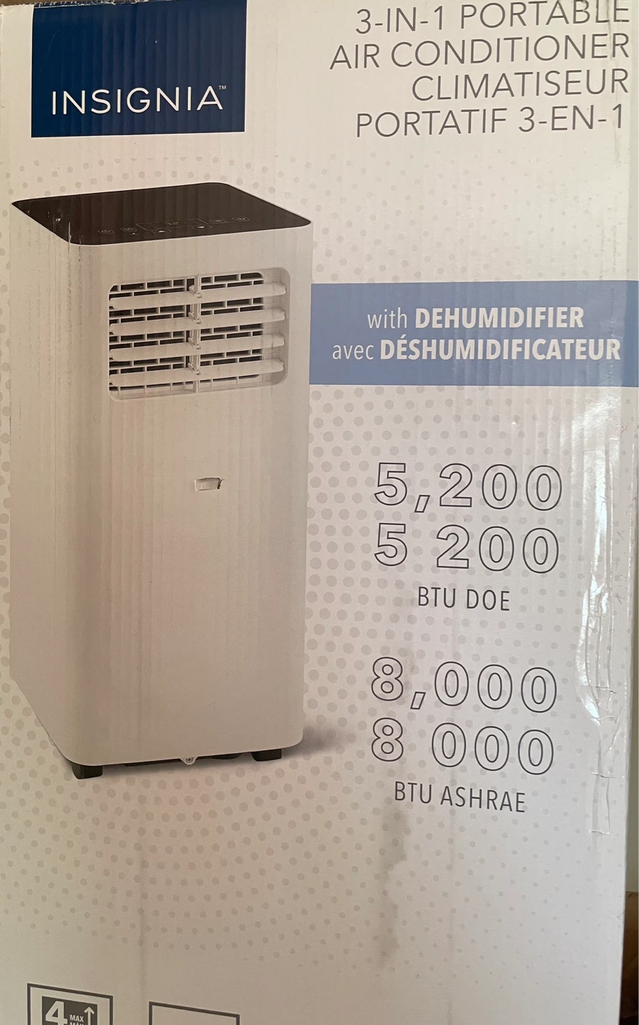 Insignia 3-in-1 Portable Air Conditioner with Dehumidifier