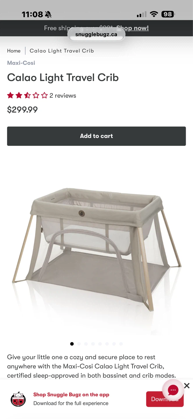 Maxi-Cosi Calao Light Travel Crib