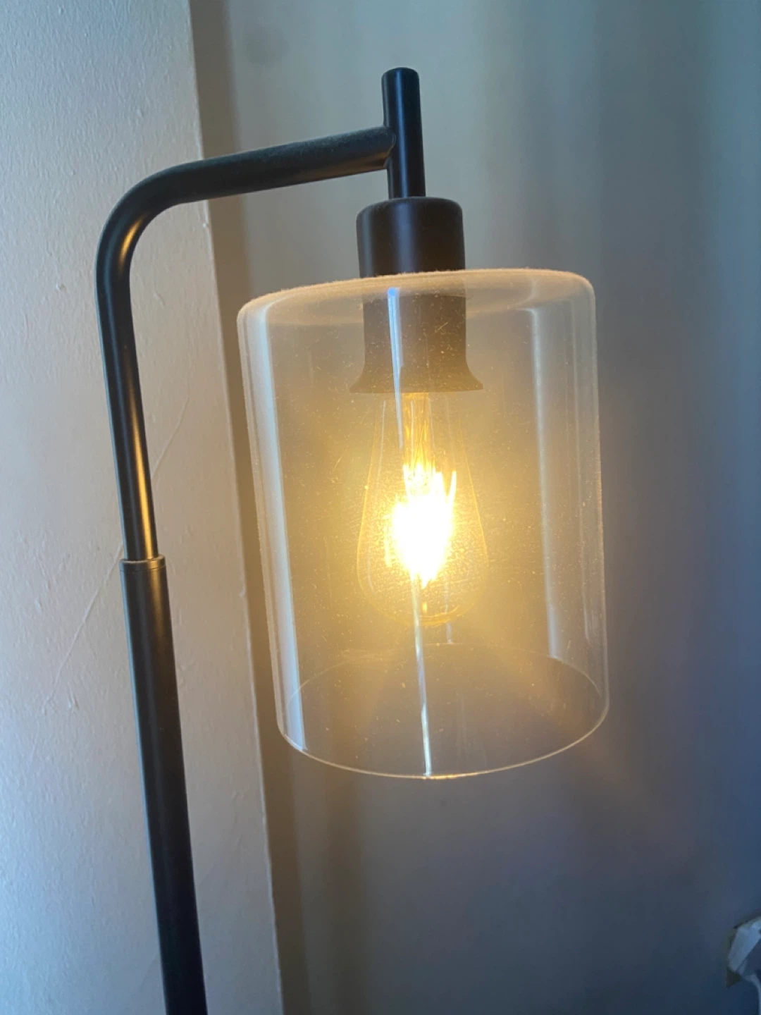 Modern Floor Lamp with Glass Shade